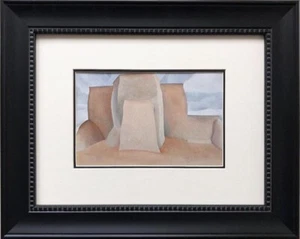 "Georgia O'Keeffe ""Iglesia Ranchos"" Estampado Artístico Enmarcado Personalizado Nuevo 1930 Suroeste - Imagen 1 de 3