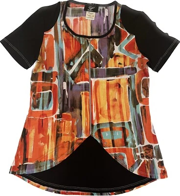 Libra Shirt Women Small Multicolor Stretch Polyester Top Pullover Foto 1 de 4