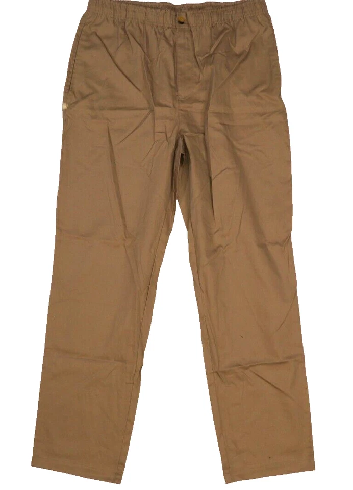 NUEVO SIN ETIQUETAS John Blair Mujer Tostado Elástico Corbata Cintura Tostado Caqui Vestido Pantalón Pantalones Grandes Foto 1 de 4