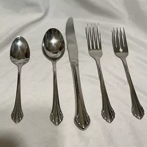 Oneida 18/8 stainless Repose 5 piece place setting 1881 Rogers Fork Spoon Knife - Picture 1 of 15