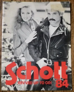 SCHOTT abbigliamento pelle catalogo illustrato 1984 RARO - Foto 1 di 4