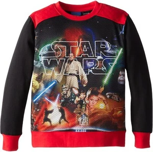 Star Wars The Big Picture Little Boys' Sublimated Mesh Crew Neck Sweatshirt, 4 - Picture 1 of 2
