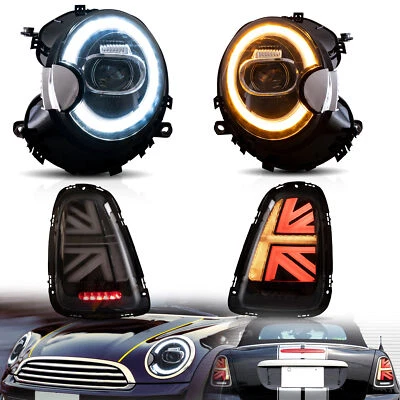 4 PIEZAS faros LED + luces traseras ahumadas para 07-13 Mini Cooper S R56 R57 R58 R59 Foto 1 de 4
