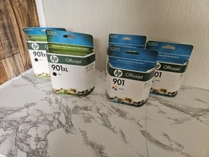 set of 5 Original HP 901 3 Tri-color- 2 901XL black Ink Cartridge CC656AN for HP - Bild 1 von 7