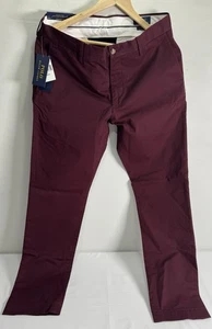 Polo Ralph Lauren Stretch Slim Fit Burgundy Chino Pants Men's 32x32 - Bild 1 von 8