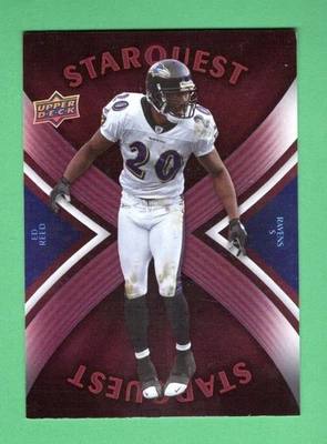 2008 Upper Deck StarQuest Rainbow Red #SQ-12 Ed Reed Baltimore Ravens HOF - Image 1 of 2