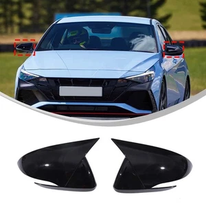 Rearview Mirror Cover Protect Wing Trim For Hyundai i30 2018-2021 Glossy Black - Picture 1 of 8