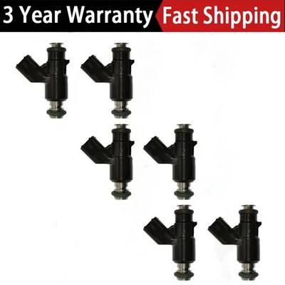 6PCS Fuel Injector FJ837 For 2007 2008 2009 Hyundai Santa Fe Kia Sorento Amanti - Image 1 of 4