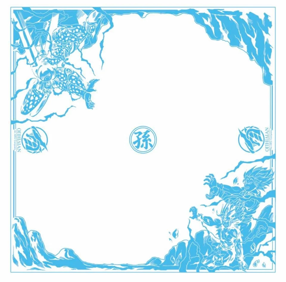 Tapete TCG de pano para 2 jogadores Dragon Ball Gohan Cell branco azul - Imagem 1 de 1