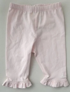 NWT NEW Fendi girls pink ruffle logo cotton leggings 3m - Picture 1 of 3