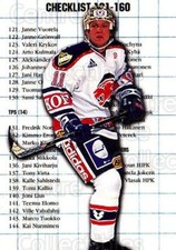 1999-00 Finnish Cardset #4 Jan Caloun, Checklist