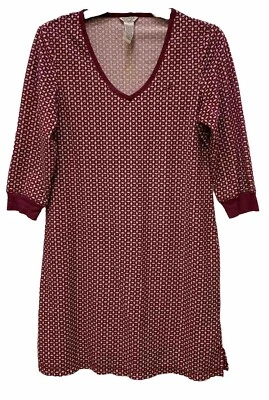 Camisa de dormir feminina Nautica tamanho S~roxa~pulôver~manga 3/4~flanela - Imagem 1 de 4