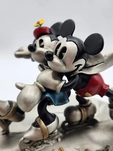 Vintage Chilmark Pewter Sweethearts Mice on Ice Disney Mickey & Minnie, Limited - Picture 1 of 15