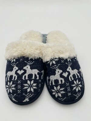 Wayland Square Women’s Furry Faire Isle Slippers Size Medium (9-10) NWT - Image 1 of 4