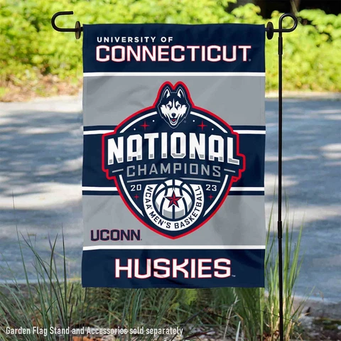 Connecticut Huskies UCONN 2023 Basketball National Champs Garden Yard Banner Cover