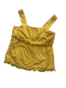 J. Crew Yellow Fringe Tank Top Women's Small - Picture 1 of 6