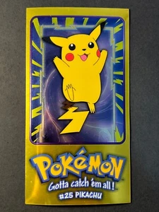 Topps Pikachu Pokemon Jumbo Tin Topper Cards 1 of 5 - Vintage Rare - Picture 1 of 6
