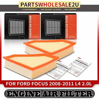 Filtro de aire de panel flexible delantero 2 piezas para Ford Focus 2008-2011 L4 2,0 L 8S4Z-9601A Foto 1 de 4