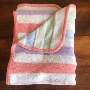 Cloud Island Regenbogen Streifen Chenille Baby Mädchen Decke Fuzzy Pullover Strick - Bild 1 von 5