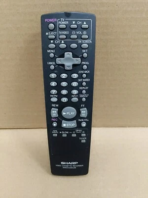 Sharp Remote RRMCG1236AJSB VCR VCA410 VCA410UB VCA411U VCA420U VCA811U VCA820U - Image 1 of 2