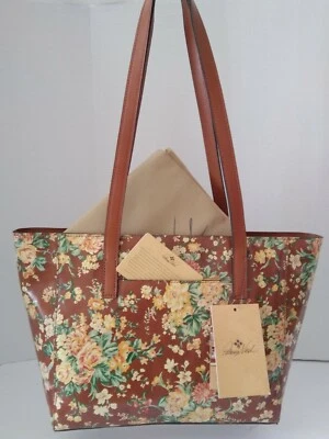 NWT Patricia Nash Varsi Leather Tote, Vintage Botanical Garden - Image 1 of 4
