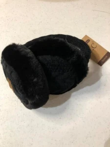 C.C. Beanie Black Earmuffs New - Picture 1 of 1