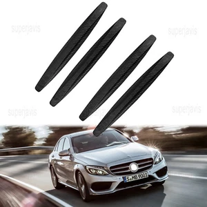 Carbon Fiber Grain Anti-Collision Strip Bumper Protector For Mercedes C-Class - Picture 1 of 13