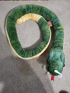 Giant Rattlesnake 60"Plush Stuffed Animal Green Yellow Snake Adventure Planet - Picture 1 of 4
