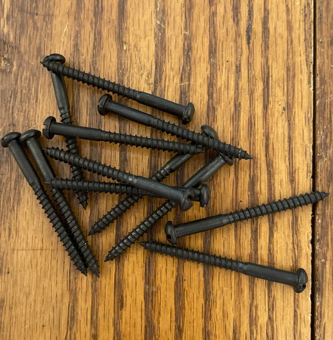 Wood Screws 8 X 2 Slotted Round Head Steel Black Oxide Free Shipping Cover