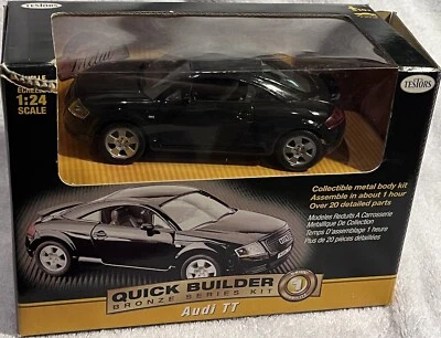 Testors Quick Builder Bronze Series Kit 2001 Black AUDI TT 1:24 Diecast in Box! - Image 1 of 4