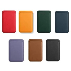 Portable Magnetic Card Sleeve Case Back of Phone Credit Cards Holder Wallet - Picture 1 of 18