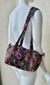MINI BOLSO DE LONA DE COLECCIÓN VERA BRADLEY ""NOEL 93" ACEBO CANDYCANE CINTAS - Imagen 1 de 11