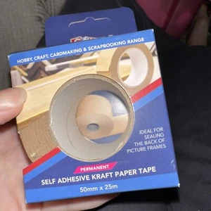 BN Stix2 Self Adhesive Kraft Paper Tape 50mm X 25mm - Picture 1 of 2