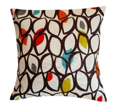 Cushion Cover Cedar Cinnamon Red Geometric 10" 12" 14" 16" 17" 18" 20" 22" 24" - Image 1 of 4