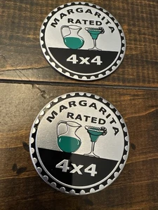 Margarita Rated 4X4 DEFECT Fender Badge for  JEEP WRANGLER YJ JL JK JT emblem US - Bild 1 von 4