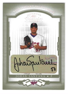 2004 Donruss Classics Johan Santana #21 Significant Signatures Auto /50 SSP - Bild 1 von 2