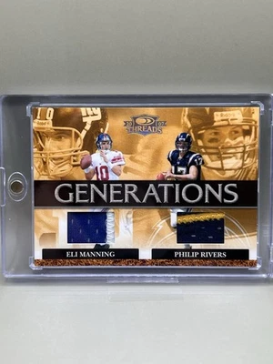 2007 Donruss Threads #G-14 Eli Manning Philip Rivers #/25 Giants Chargers - Image 1 of 2