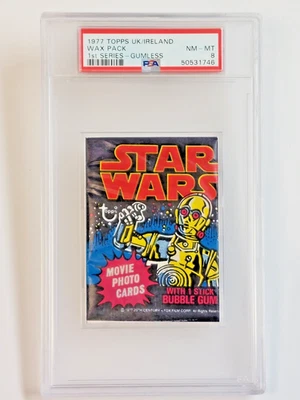 1977 年 Topps/Palitoy 星球大战英国/爱尔兰,系列 1,PSA 8 密封蜡包。  罕见! — 第 1/4 张图片