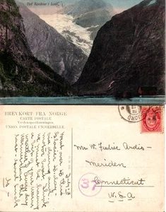 Postcard of Ved Sandane in Loen, Norway with fjord landscape and mountains - Picture 1 of 1
