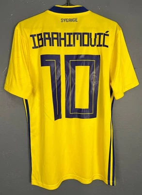 MEN'S SWEDEN NATIONAL 2017/2018 IBRAHIMOVIC SOCCER FOOTBALL SHIRT JERSEY SIZE S - Image 1 of 4