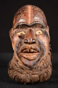 Eine alte Bakongo Aufbau Kopf Statue DR Kongo Afrika Afrika, Afrika 590 - Bild 1 von 5