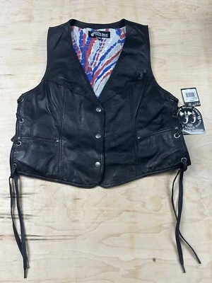 Volcom x Jennifer Herrema Collectable “Blade Leather Vest” Black Vest - Size L - Image 1 of 4