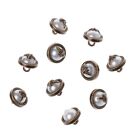 10Pcs 10Mm Faux Pearl Buttons For Sewing Overcoat Wedding Crafts Scrapbookin