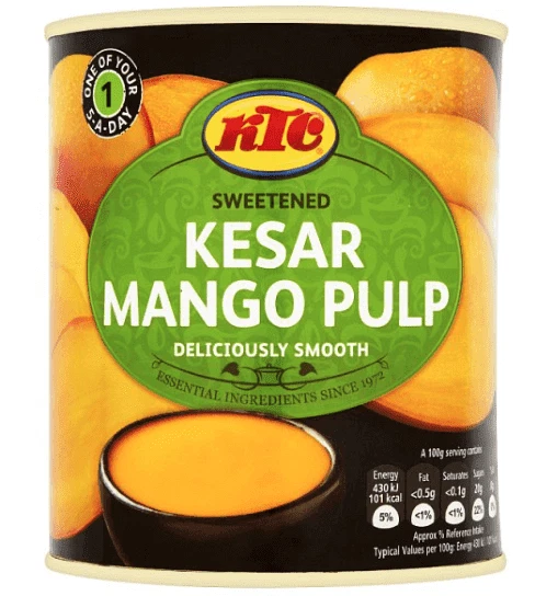 Gesüßtes Kesar Mango Fruchtfleisch, 850g köstlich glatt, für Vegetarier geeignet - Bild 1 von 1