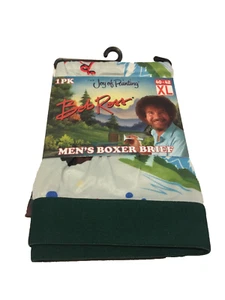 Calzoncillos boxer Joy of Painting Bob Ross novedad para hombre talla XL 40-42 NUEVOS CON ETIQUETAS - Imagen 1 de 4