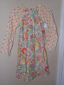 Lolly Wolly Sz 10 Dress Polka Dots Paisley Floral Long Sleeve Spring Pink Blue  - Picture 1 of 3