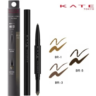 [KANEBO KATE] Lasting Eyebrow W Double Tip Pencil and Powder SLIM TYPE JAPAN NEW - Image 1 of 4