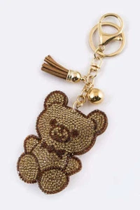 Crystal Bear Key Charm - Picture 1 of 2