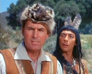 Daniel Boone TV series Fess Parker as Boone Ed Ames as Mingo 8x10 inch photo - Picture 1 of 1