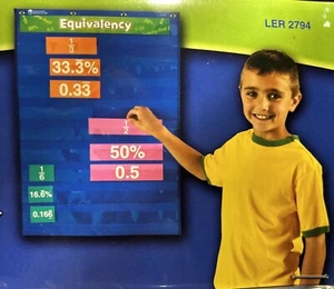 Learning Resources Math Equivalency Chart W Pockets New Sealed Classroom - Picture 1 of 5